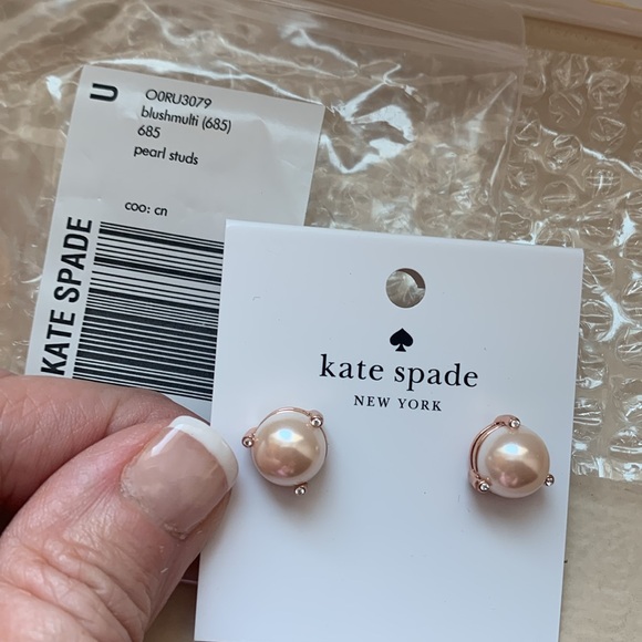 Kate Spade Rise and Shine Pearl Studs - Picture 2 of 4
